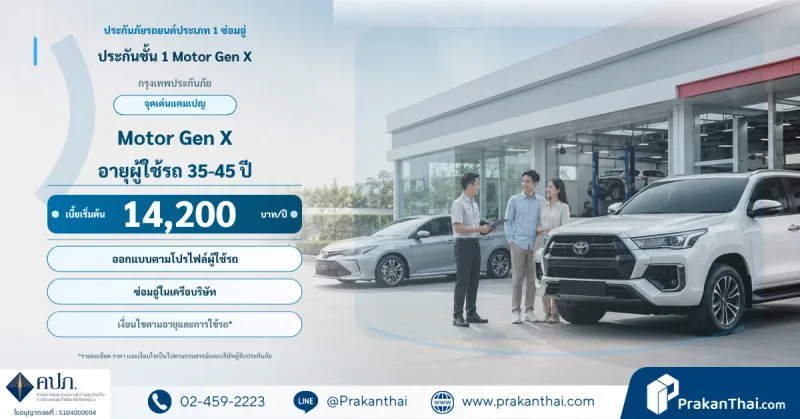 ประกันชั้น 1 Motor Gen X