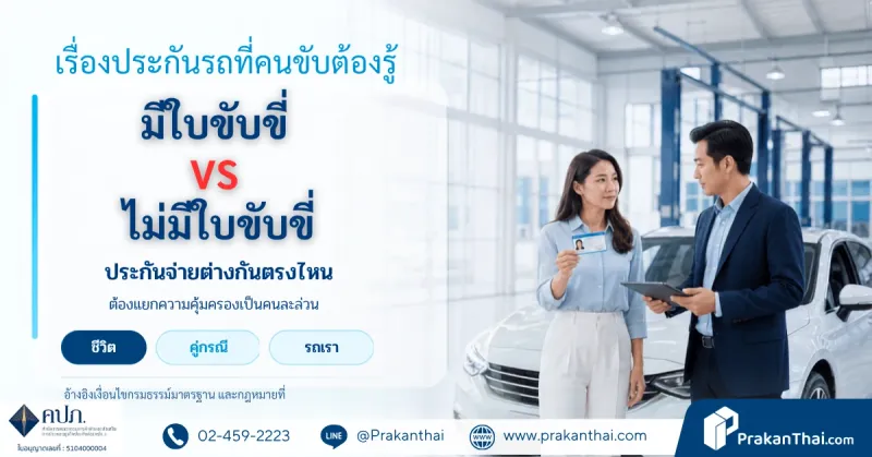 ไม่มีใบขับขี่ ประกันรถยนต์คุ้มครองไหม?