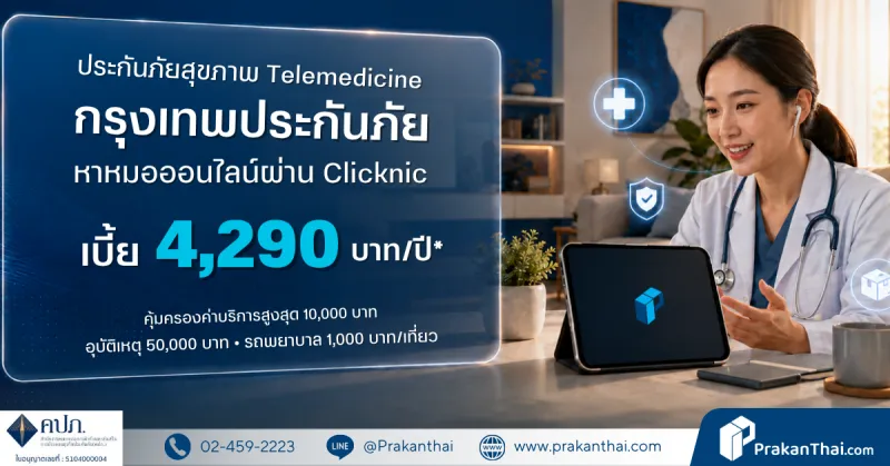 ประกันภัยสุขภาพ Telemedicine